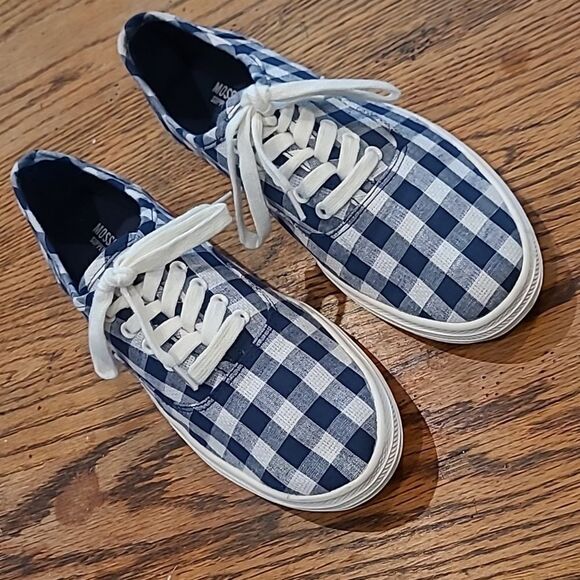 Massimo sz 8 navy/white checked Sneakers - Picture 1 of 6